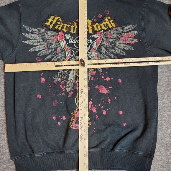 Rare Vintage Hard Rock Cafe Las Veagas Mens Size Large Hoodie Jacket - Picture 9 of 11